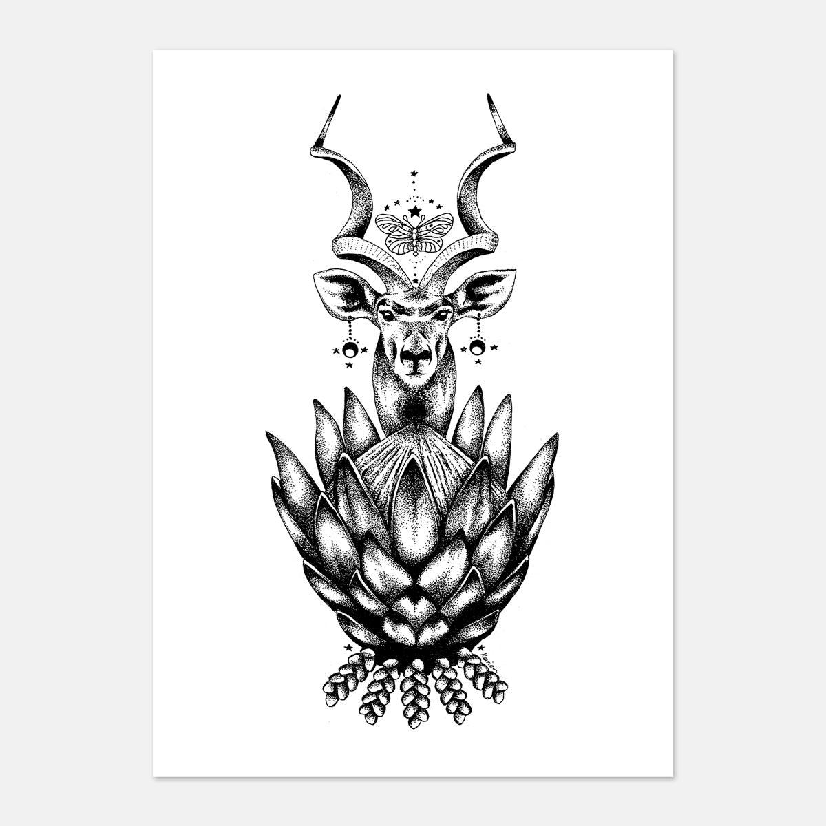 "King Kudu" : Original Artwork by Karien Bredenkamp