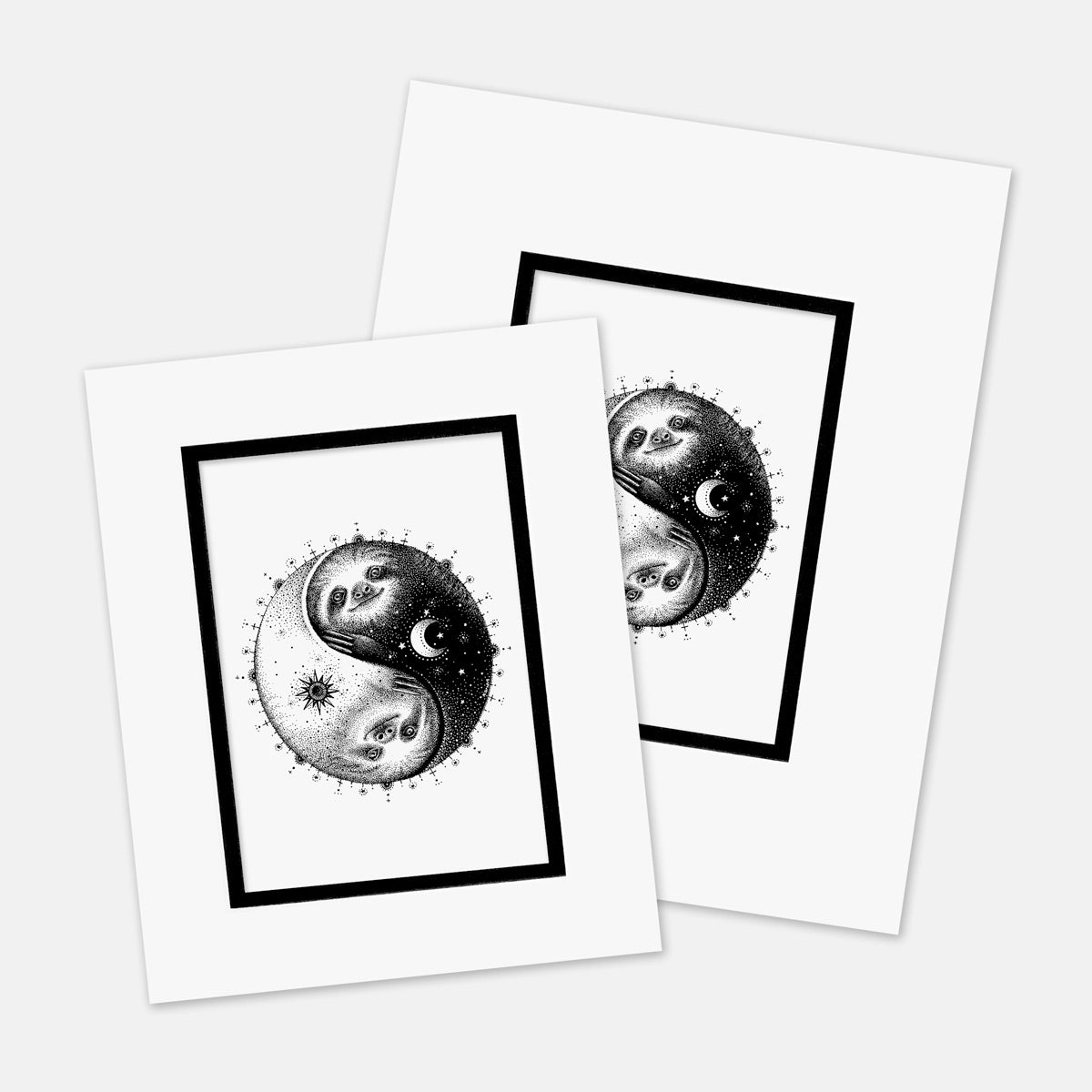 "Shadow Sloth" : Mat Boards that Original and Limited Edition Prints get shipped in