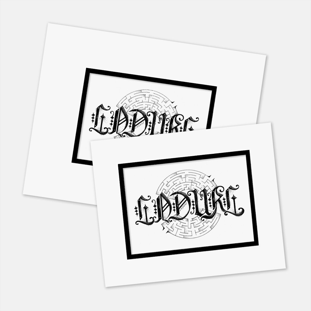 “Endure” : Mat Boards that Original and Limited Edition Prints get shipped in