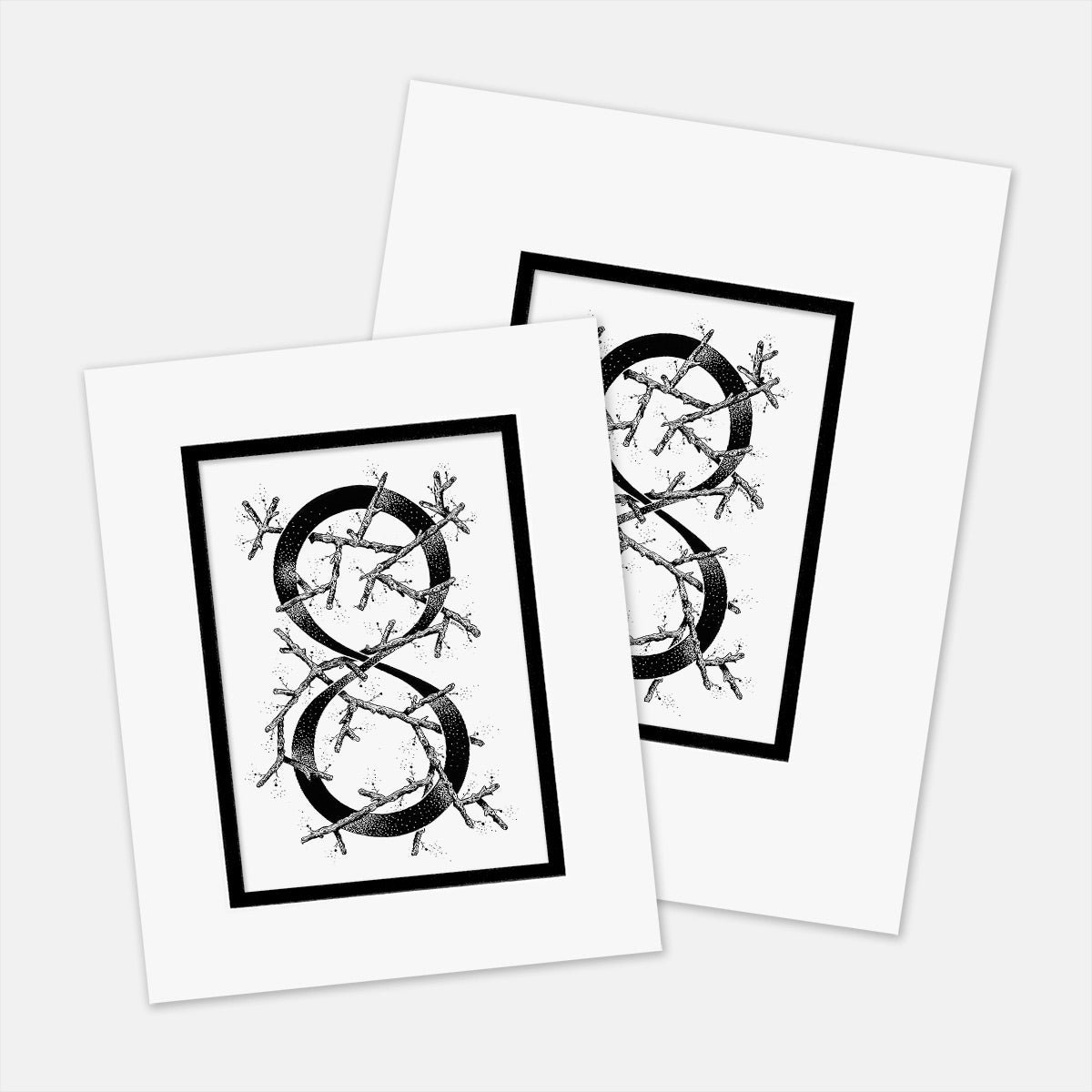 “Infinite Quest” : Mat Boards that Original and Limited Edition Prints get shipped in