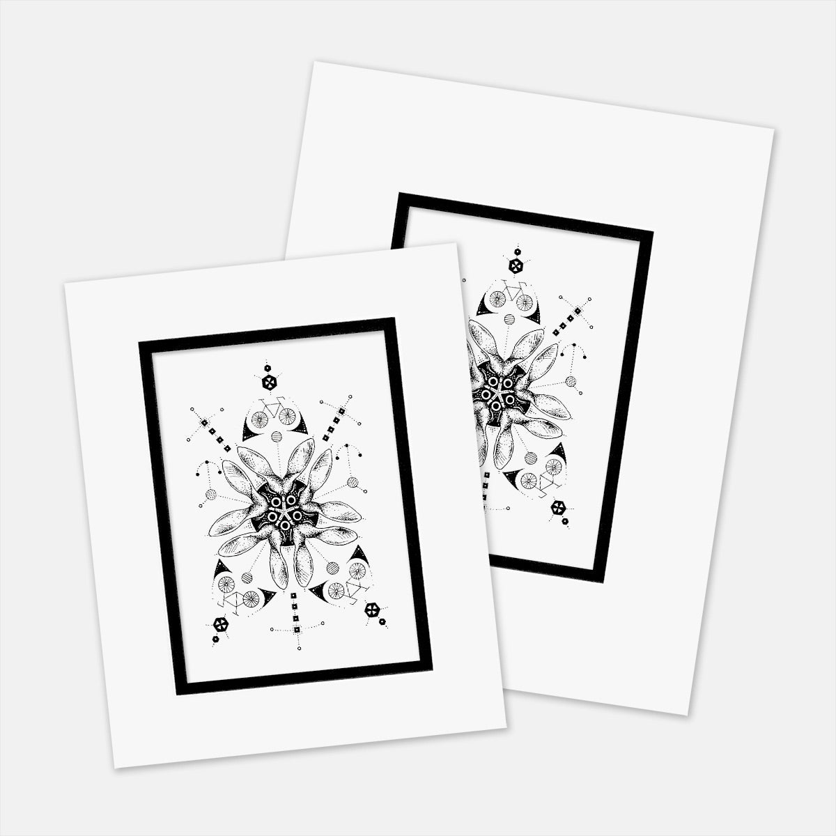 “Sweetness Of Youth” : Mat Boards that Original and Limited Edition Prints get shipped in