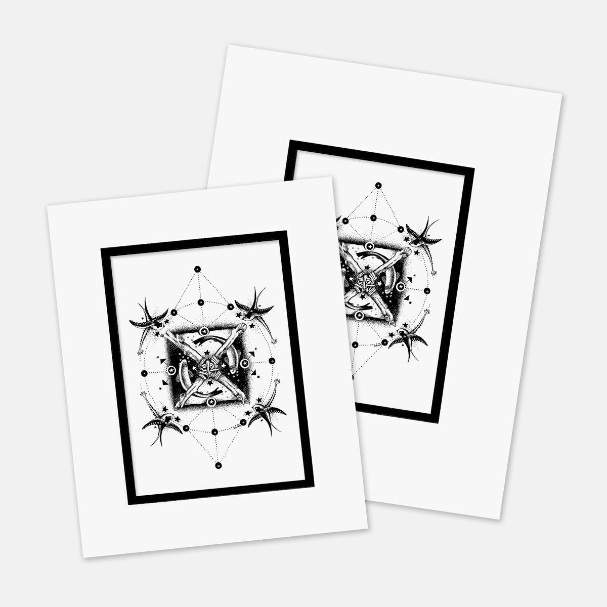 "X Marks The Spot" : Mat Boards that Original and Limited Edition Prints get shipped in