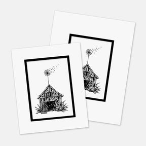"Abandelion" : Mat Boards that Original and Limited Edition Prints get shipped in