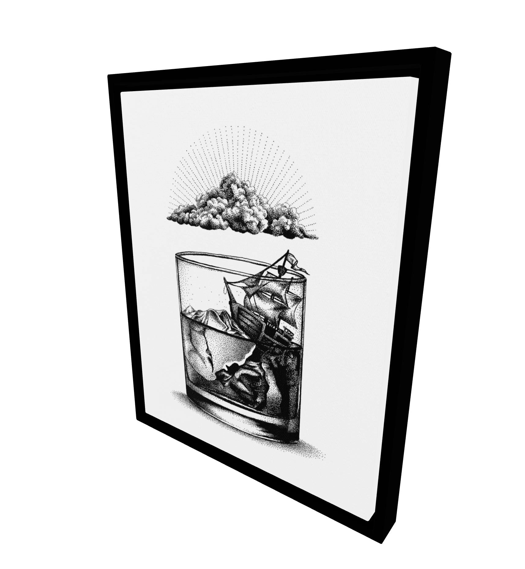 On The Rocks 11x14 Framed Canvas