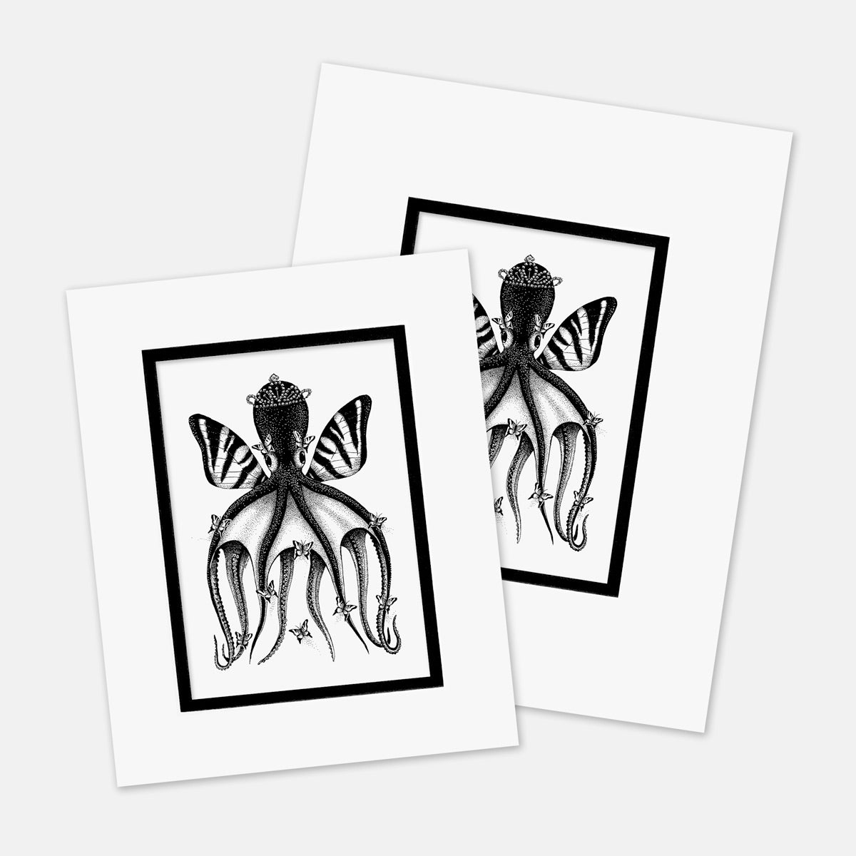 "Pulpo Madre" : Mat Boards that Original and Limited Edition Prints get shipped in